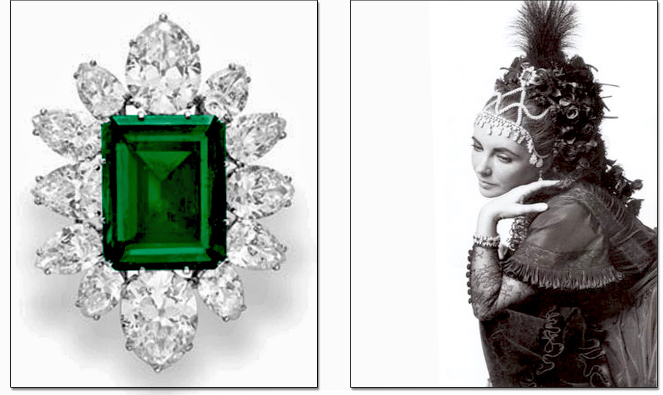 elizabeth taylor bulgari emerald brooch