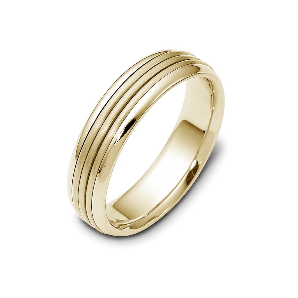Men's two tone Stack Wedding band in 14K and 18K white and yellow gold |  Timeless Wedding Bands